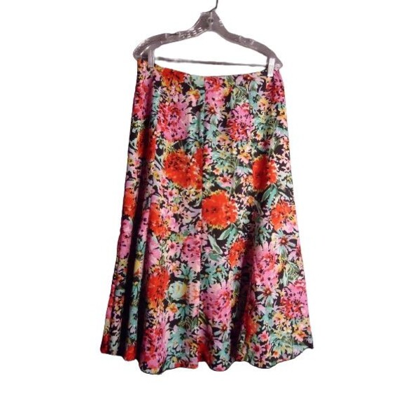 Judith Hart Collection Maxi Line Aline Skirt Multicolored Floral Print Size 12 - Picture 1 of 7